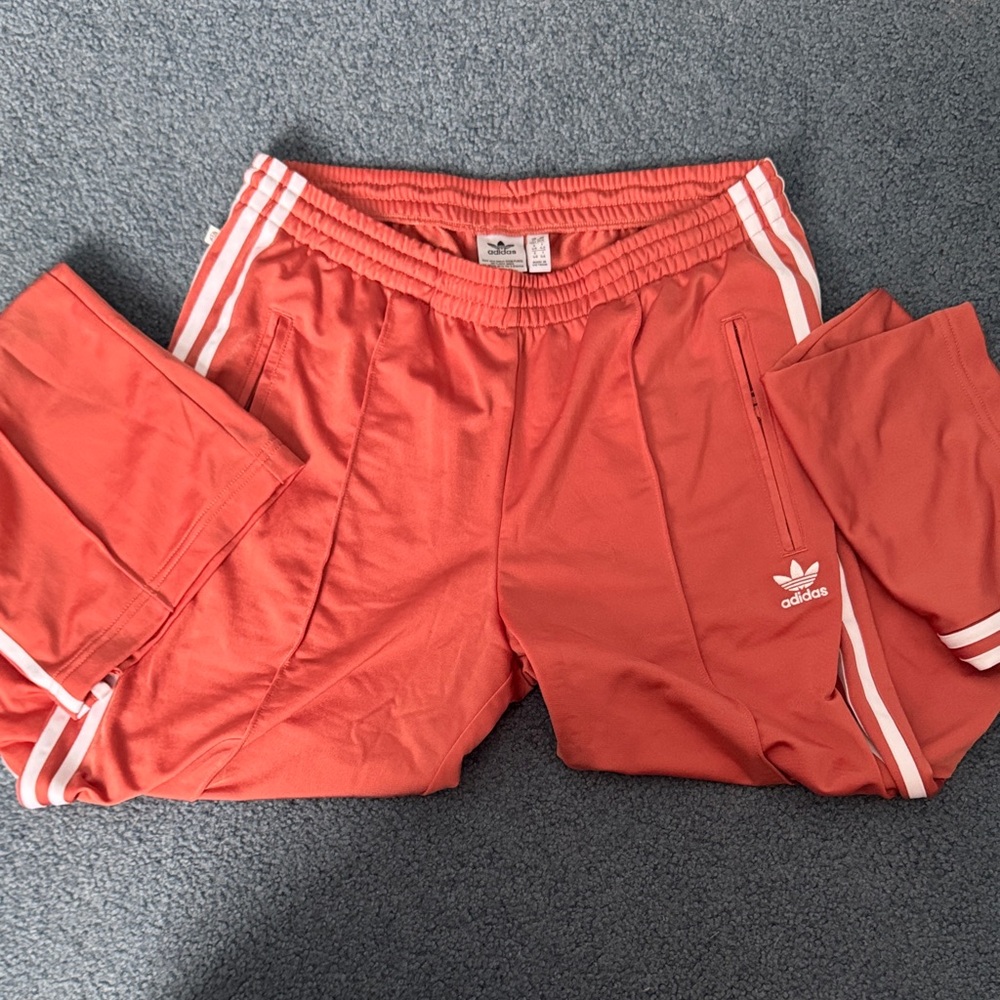 Adidas Coral Joggers with White Stripes